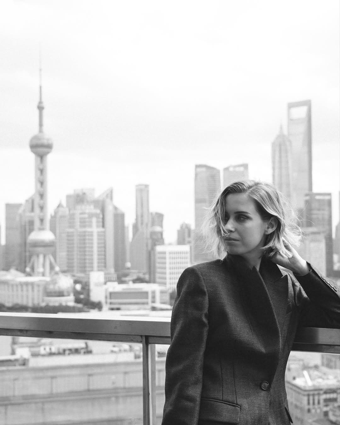 Fashion editorial shot of woman in coat